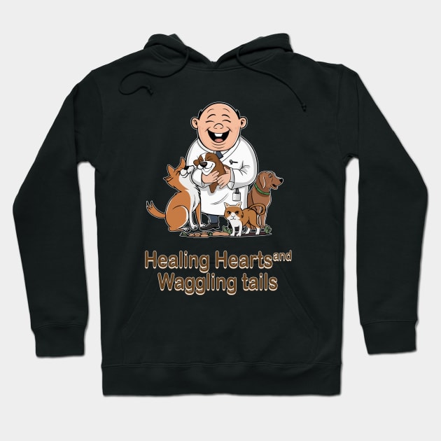 healing hurts and waggling tails Hoodie by Fashioned by You, Created by Me A.zed